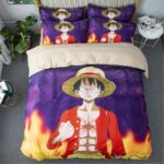 Luffy Livid Aura Vs Beasts Pirates Kaido Bedding Set