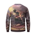 Ace And Luffy Heartbreaking Scene Fan Art Crewneck Sweater