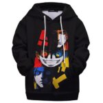 Ace Luffy & Sabo Tri-Color Minimalist Kids Hoodie