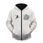 Adorable Tony Tony Chopper Wearing Cow Costume Zip Up Hoodie