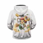 Adorable Tony Tony Chopper Wearing Cow Costume Zip Up Hoodie