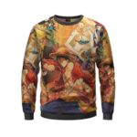 Awesome Mugiwara Pirate Members Artwork One Piece Sweatshirt