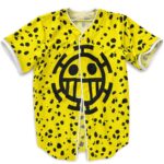 One Trafalgar Law Costume Design Yellow Baseball Shirt