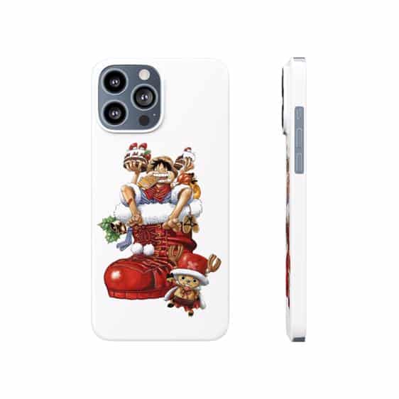Big Boots Christmas Themed Luffy And Chopper iPhone 13 Case