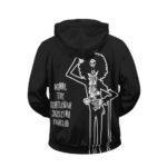 Brook The Gentleman Skeleton Fanclub Black Zip Up Hoodie