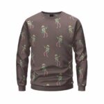 Brook With Electric Guitar Pattern Cool Crewneck Sweatshirt