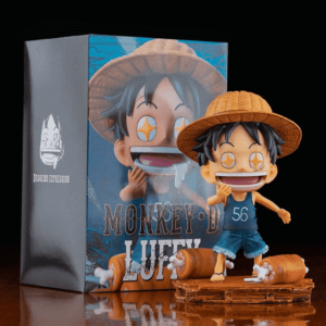 Cute Chibi Kid Luffy Meat Lover One Piece Toy Figurine