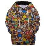 Cute One Piece Character Design Kids Hoodie Jacket