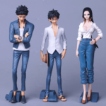 Dashing Monkey D. Luffy Casual Denim Lifestyle Toy Figurine