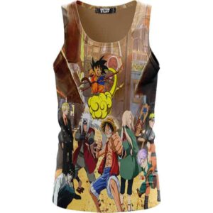 Death Note Naruto One Piece Dragonball Anime Characters Cool Tank Top