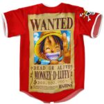 Devil Fruit Logo Luffy Wanted Poster Baseball Shirt