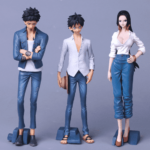 Dope Trafalgar Law Casual Denim Lifestyle Toy Figurine