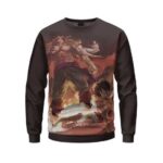 Fiery Whitebeard Edward Newgate And Luffy Fan Art Sweatshirt