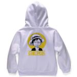 Funny Luffy Meme Frown White Kids Hoodie Jacket