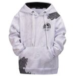 Great Wave Kanagawa Luffy Monochrome Kids Hoodie
