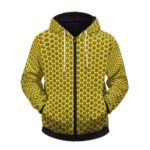Heart Pirates Jolly Roger Pattern Yellow Zip Up Hoodie