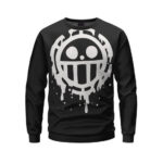 Heart Pirates Smiley Face Jolly Roger Drip Art Sweatshirt