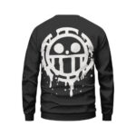 Heart Pirates Smiley Face Jolly Roger Drip Art Sweatshirt