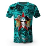 Iron Man Franky Skull Logo Manga Strips Art Tees