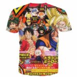 Japanese Style 3D One Piece DBZ Naruto Bleach Anime Dope T-Shirt