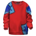Wano Arc Luffy Red Kimono Cosplay Kids Sweatshirt