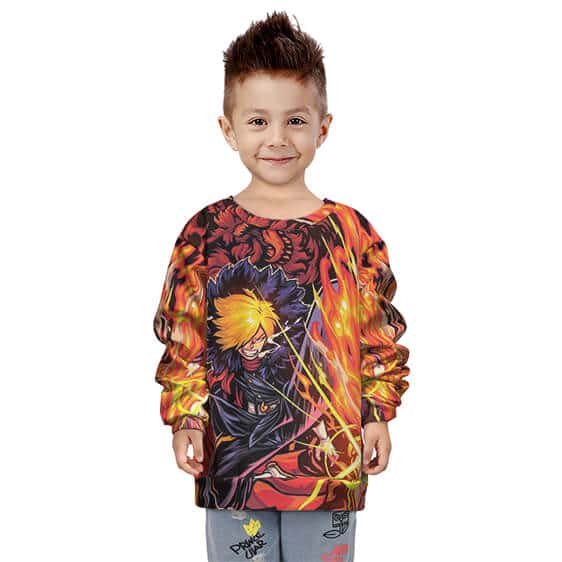 Sanji Stealth Black Raid Suit Children Sweatshirt