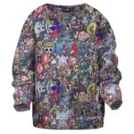 One Piece All Logos Collage Kids Sweatshirt