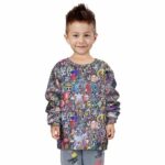 One Piece All Logos Collage Kids Sweatshirt