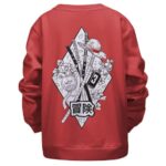 Mugiwara Crew Iconic Logos Red Kids Sweatshirt