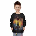 One Piece Luffy Straw Hat Logo Black Kid Sweater