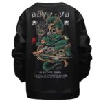 Roronoa Zoro Logo Artwork Kids Sweatshirt