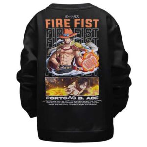 Portgas D. Ace Fire Fist Jolly Roger Kids Sweater