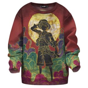 Luffy Usopp Nakama Japanese Art Style Kids Sweater