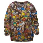 Chibi One Piece All Character Pattern Kids Sweater
