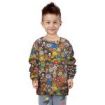 Chibi One Piece All Character Pattern Kids Sweater