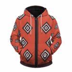 Knight Of The Sea Jinbe Cosplay Costume Orange Zip Up Hoodie