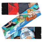Luffy And Straw Hat Pirates Crew Wallpaper Art Wool Scarf