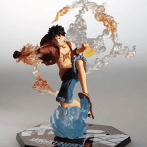 Luffy Haki Battle Mode Flame Effects One Piece Statue Figure