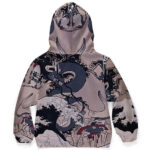 Luffy & Kaidou Battle Japanese Art Kids Hoodie