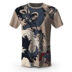 Luffy & Kaidou Battle Japanese Art Style T-shirt