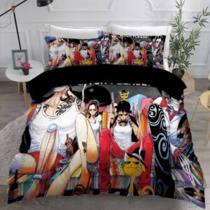 Luffy Nico Robin Brook & Franky Vices Fan Art Bedding Set