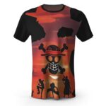 Luffy Sanji Zoro Trio Sunset Silhouette Art Shirt