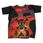 Luffy Sanji Zoro Trio Sunset Silhouette Art Shirt