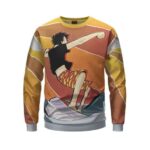 Luffy Summer Surfing Artwork Unique Crewneck Sweater