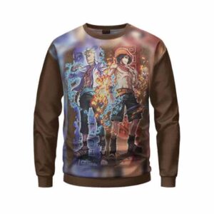 Marco And Ace Dual Flames Of The Whitebeard Pirates Sweater