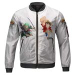 Monkey D. Luffy And Roronoa Zoro White Bomber Jacket