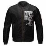 Monkey D. Luffy Chibi Art Straw Hat Black Bomber Jacket