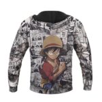 Monkey D. Luffy Comic Manga Strip Design Stylish Hoodie