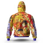 Monkey D. Luffy Red Hawk Fire Punch Zipper Hoodie
