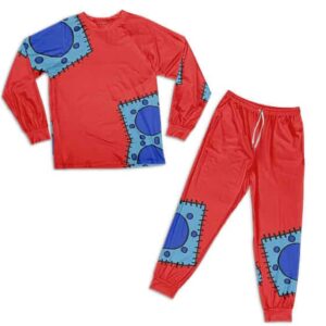 Monkey D. Luffy Wano Arc Red Kimono Design Pajamas Set